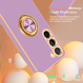 thumbnail image 6 of Samsung Galaxy S23 Plus Case, Galaxy S23 Plus Case with 360° Ring Holder Phone Case for Women Girls Slim Kickstand Magnetic Support Car Mount Shockproof Case Samsung S23 Plus 6.6 Inch, Purple, 6 of 14