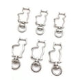 thumbnail image 3 of Pack of 100 Metal Cat Shaped Spring Snap Keychain Clip Hanging Buckle Key Ring DIY Craft Key Chains Accessories, 3 of 7