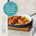 thumbnail image 5 of The Pioneer Woman Harlow 12" Ceramic Non-Stick Fry Pan, Denim Blue, 5 of 10