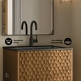 thumbnail image 4 of Bosse 24" Freestanding Bathroom Vanity in Brown Oak with Black Sink Top, 4 of 11