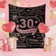 thumbnail image 3 of LHSHID 30th Birthday Blanket for Her Polyester Blackpink Lightweight Perfect 30 Year Old Gifts for Women 30"x40", 3 of 5
