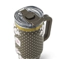 thumbnail image 4 of Thyme & Table 32oz Stainless Steel Luna Tumbler with Handle and Dual Straw Lid, Mocha Floral, 4 of 4