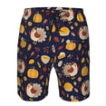 thumbnail image 3 of Zufioo Turkey And Autumn for Men's Casual Beach Shorts, Sports Fitness Quick-drying Drawstring Shorts with Pockets for Home Wear-Medium, 3 of 6