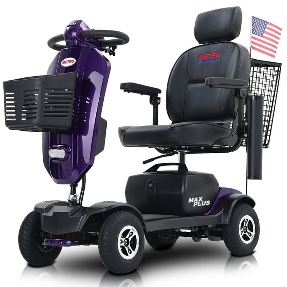 Metro Mobility Secure 4-Wheel Mobility Scooter, Purple