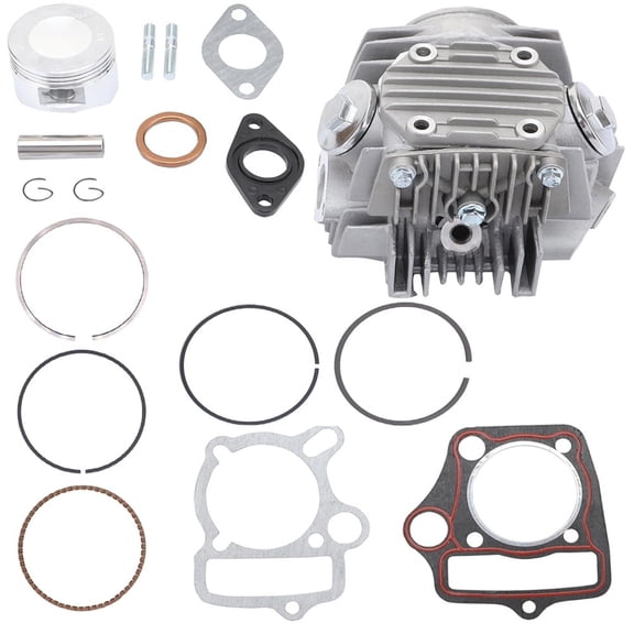Fankenuo 52.4mm Cylinder Head 66mm Valves Assembly with Piston Kit for 4-Str 110cc Engine