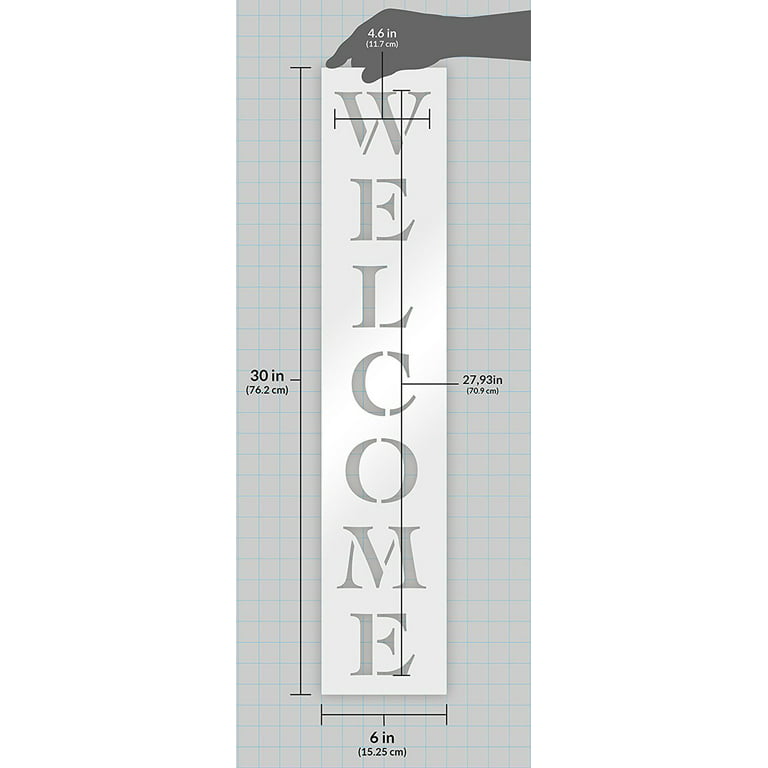 Arched Welcome Stencil for Painting Wood Signs by StudioR12