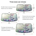thumbnail image 5 of Qxltty Easter Blue Bunny Car Windshield Sunshades Foldable UV Rays Sun Visor Protector Keep Your Vehicle Cool 57×31.5in, 5 of 8