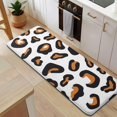 thumbnail image 5 of Black and Orange Of Leopard Print Kitchen Rug Mat,Kitchen Runner Rugs Non Skid Washable,Decorative Kitchen Floor Mats for Kitchen,Sink,Laundry,17"x47.2", 5 of 7