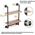 thumbnail image 2 of Industrial Pipe Shelf Floating Shelves Bathroom Pipe Shelving Farmhouse Bathroom Shelves with Towel Bar Towel Rack Over Toilet Industrial Shelf Rustic Wall Wood Shelves 19.7 Inch, 2 of 8