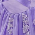 thumbnail image 6 of IBTOM CASTLE Girls Cinderella Princess Fancy Dress up Fairy Tale Halloween Carnival Cosplay Flower Ruffle Tulle Tutu Birthday Party Dress for Photo Shoot 9-10 Years Purple, 6 of 7