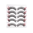 thumbnail image 1 of Unique Bargains 5 Pair 3D Curly Mixed Color False Eyelashes for Makeup Red, 1 of 4