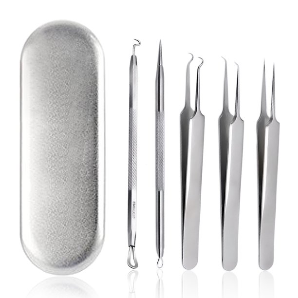 Blackhead Remover Kit Curved Blackhead Tweezers Kit Pimple Comedone