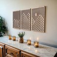 thumbnail image 1 of Wall Sculptures qmmp Modern Wood Set of 3 MDF Roble, 1 of 7