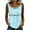 Light Blue Tank Tops, variant on Women Tank Tops Breathable Blend Hollow Out O-Neck Sleeveless Tops Casual Summer Solid Color Loose Fit Tunic Blouse Trendy Female Camisole