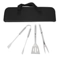 thumbnail image 2 of Grill Tools Set, Portable Durable Comfortable Grip BBQ Tools Set Stainless Steel 3PCS  For Camping, 2 of 8