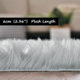 thumbnail image 4 of iLieber Sheepskin Soft Fluffy Fur 6.7x10 Gray Area Rug, Fuzzy Rug Washable Faux Fur Rug for Living Room Nursery Playroom Rectangle, 4 of 6