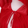 thumbnail image 6 of Women's Velvet Hooded Cape Bow Tie Closure Mid Length Party Dress Up Feastival Outfits, 6 of 8