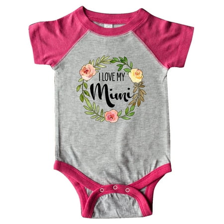 

Inktastic I Love my Mimi- flower circle Gift Baby Boy or Baby Girl Bodysuit