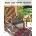 thumbnail image 4 of Juiluna Patio Chair Cushion for Outdoor Furniture 19x19x4 Inch, Waterproof Outdoor Seat Cushions for Patio Furniture, Garden Sofa Couch Chair Cushions with Ties, Set of 2, Dark Gray, 4 of 9