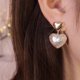 thumbnail image 5 of Pendientes de perlas shaofei con forma de corazón elegantes y dulces 2 x 4 cm, 5 of 5
