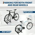 thumbnail image 2 of AOILE Bike Floor Stand, Indoor Outdoor Bicycle Parking Rack Fits 22-28" Wheels Up to 2" Tires, Heavy-Duty Steel Bike Storage Stand, Stable Modular Design, 2/3/4 Slot Options, 2 of 7