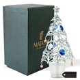 thumbnail image 4 of Matashi Chrome Plated Silver Christmas Tree Tabletop Ornament w/ Blue & Clear Crystals Home Décor, 4 of 4