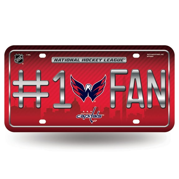 Washington Capitals Metal License Plate