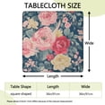thumbnail image 2 of Pioneer Flower Floral Print Pattern Square Fitted Tablecloth with Elastic Edge,Square Table Cover,Washable Elastic Table Cover for Home Kitchen Party Decor 36"x36", 2 of 6