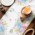 thumbnail image 4 of Table Runner - 120 Inch Long, Easter Kitchen Dining Table Runner Dresser Scarves, Spring Rustic Botanical Floral Rabbit Eggs Leaves Farmhouse Decor for Coffee Tables Wedding Party Banquet, 4 of 8
