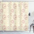 thumbnail image 1 of Ambesonne Vintage Shower Curtain, Roman Digits on a Clock, 69"Wx84"L, Pale Yellow Magenta, 1 of 3