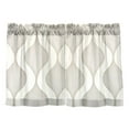thumbnail image 7 of Yayeee Kitchen Curtains Tier Pair Light Filtering 27"x24" Rod Pocket Short Cafe Window Panel, Light Gray Pattern, 7 of 7