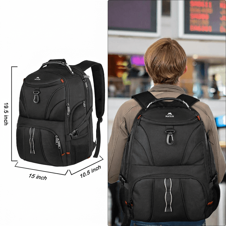Matein Laptop Backpack, 45L, 17" Laptop, Black photo 2