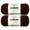 Bulk Buy: Yarn Solids (2-pack) (Chocolate), 2 skeins of Caron simply soft yarn. 12 ounces/630yds (340.2g/576m) per 2-pk By Caron Simply Soft