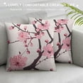 thumbnail image 3 of Qinduosi Spring Pillow Decorative Throw Pillow Cover Inch, Pink Chinese Cherry Blossom Flower Japan Plum Branch Double Sided Square Pillow Cases Pillowcase Sofa Cushion, 3 of 5
