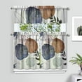 thumbnail image 2 of Boho Kitchen Curtains for Windows – Rustic Tribal Floral Print Cafe Curtains, Vintage Bohemian Geometric Panels for Home Décor, 2 of 6