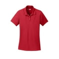 thumbnail image 5 of Cornerstone Adult Female Women plain Short Sleeves Polo True Red Small, 5 of 6