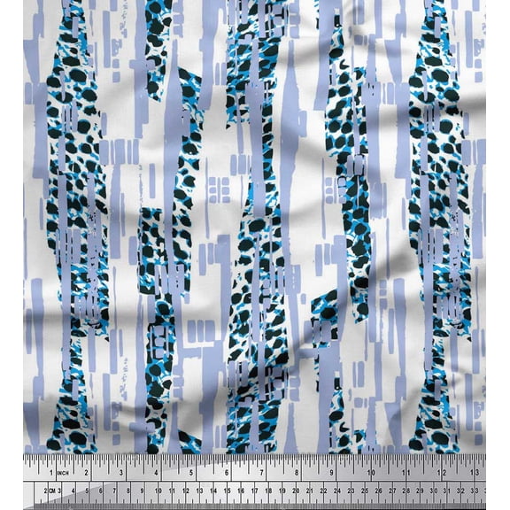 Soimoi Velvet Fabric Leopard Animal Skin Print Sewing Fabric Yard 58 Inch Wide