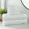 thumbnail image 2 of Mainstays Supersoft 100% Cotton 8-Piece Fade Resistant Towel Set, Arctic White, 2 of 10