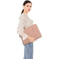 thumbnail image 2 of Mosiso Polyester Vertical Style Water Repellent Laptop Sleeve Case Bag Cover with Pocket for 13-13.3 Inch Notebook, MacBook Pro 14 inch M4 M3 M2 M1 Chip Pro Max 2024-2021, Salmon Pink, 2 of 5