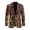 Autumn Forest Camo Print, variant on Autumn Leaves Pattern Slim Fit Classic Fit Sport Coats, Single Button Polyester Blazers for Summer Business
