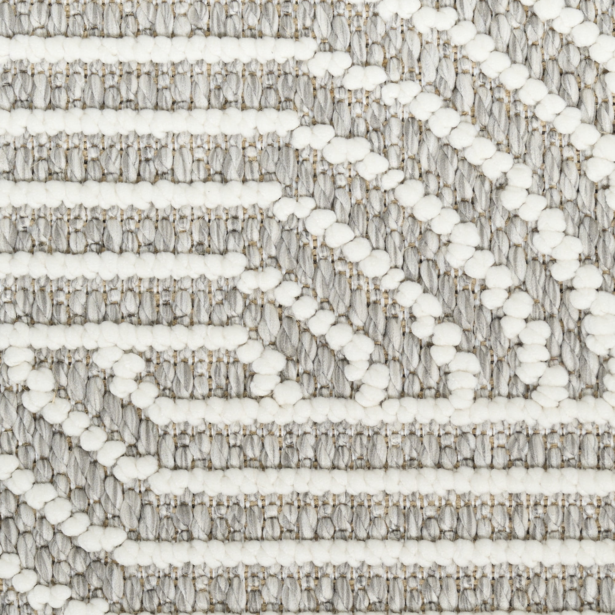 Nourison Textured Home 5'3" x 7' Grey Ivory Modern Indoor Rug