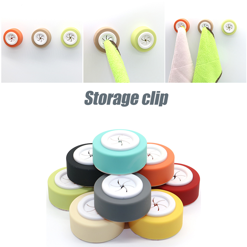 Alexsix Round Towel Holder Push in Suction Hand Towel Rack Wall Mount