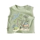 thumbnail image 1 of Primavera en Verano Niños Impresos sin Mangas Cuello Redondo Camiseta, Lindo Top de Verano para Chicos Niñas Casual Diario, 1 of 5