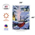 thumbnail image 2 of Toland Home Garden Snowy Cardinals And Chickadees Bird Winter Flag Double Sided 28x40 Inch, 2 of 5