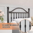 thumbnail image 4 of Twin Size Metal Platform Bed Frame with Victorian Style Wrought Iron-Art Headboard and Footboard,Mattress Foundation,Under Bed Storage,Noise Free,Easy Assembly,No Box Spring Required,Black, 4 of 9