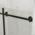 thumbnail image 4 of Frameless Shower Door, 48" W x 72" H Sleek Silent Sliding Glass Door, 1/4" (6mm) Thick Tempered Clear Glass with Easy-clean Coating, Heavy-Duty 304 Stainless Steel, Matte Black02, 4 of 8