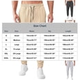 thumbnail image 4 of BiZtdJrK Mens Chino Pants for Summer Slim Fit Running Sweatpants Casual Drawstring Elastis Waist Jogger Pants with Pockets, Khaki, L, 4 of 10