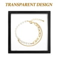 thumbnail image 3 of COMPUKAS 4Pcs Transparent Floating Frames Black PE Floating Design Small Items, 3 of 7
