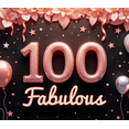 thumbnail image 4 of Elegant Design 100th Birthday Banner Colorful Gemstones Fabulous Celebration for Milestone Party Indoor Decoration Outdoor Event, 4 of 8