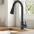 thumbnail image 3 of 1pc Kitchen Faucet with Pull Down Sprayer, Brushed Nickel High Arc Single Handle Kitchen Sink Faucet, Stainless Steel Commercial Modern Rv Faucets, 3 of 14